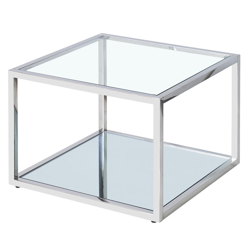 !nspire Casini 301-632CH_S Small Square Coffee Table - Silver IMAGE 5