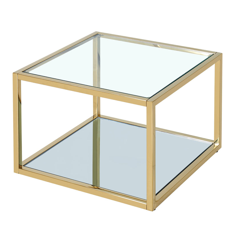 !nspire Casini 301-632GL_S Small Square Coffee Table - Gold IMAGE 5