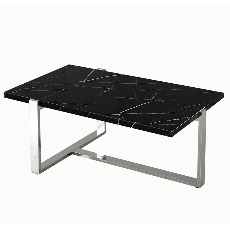 !nspire Veno 301-624BK_CH Coffee Table - Black and Silver IMAGE 6