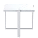 !nspire Veno 501-624WT_CH Accent Table - White and Silver IMAGE 3