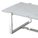 !nspire Veno 301-624WT_CH Coffee Table - White and Silver IMAGE 7