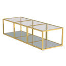 !nspire Casini 303-632GL_S 3 pc Small Coffee Table Set - Gold IMAGE 1