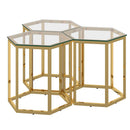!nspire Fleur 501-635GL-3 3 pc Accent Table Set - Gold IMAGE 6