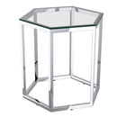 !nspire Fleur 501-635CH-4 4 pc Accent Table Set - Silver IMAGE 4