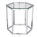 !nspire Fleur 501-635CH-4 4 pc Accent Table Set - Silver IMAGE 5