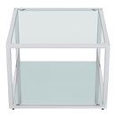 !nspire Casini 303-632CH_S 3 pc Small Coffee Table Set - Silver IMAGE 5