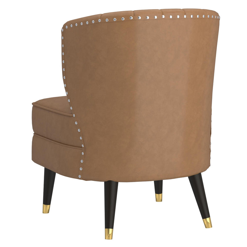 !nspire Kyrie 403-587SD Accent Chair - Saddle and Espresso IMAGE 3