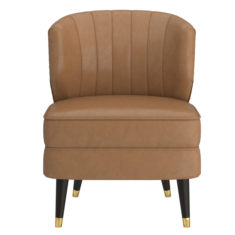 !nspire Kyrie 403-587SD Accent Chair - Saddle and Espresso IMAGE 4