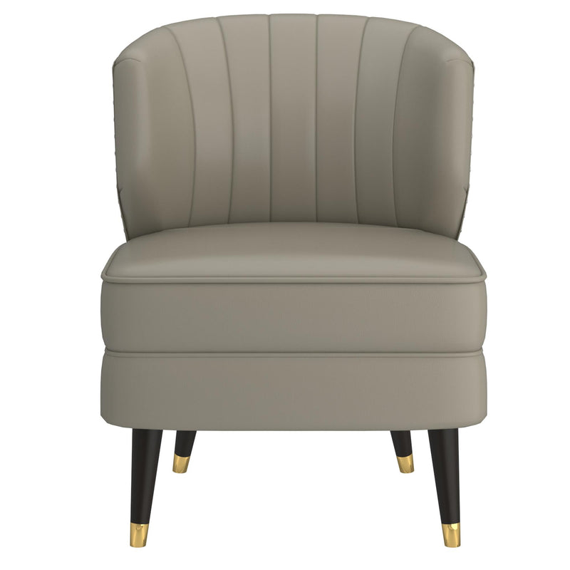 !nspire Kyrie 403-587GB Accent Chair - Grey-Beige and Espresso IMAGE 4