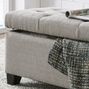Worldwide Home Furnishings Harper 402-503LG Rectangular Storage Ottoman Bench - Light Grey IMAGE 5