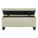 Worldwide Home Furnishings Lila 402-777BG Rectangular Storage Ottoman Bench - Beige IMAGE 5