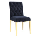 !nspire Azul 202-600BK_GL Dining Chair - Black and Gold IMAGE 1