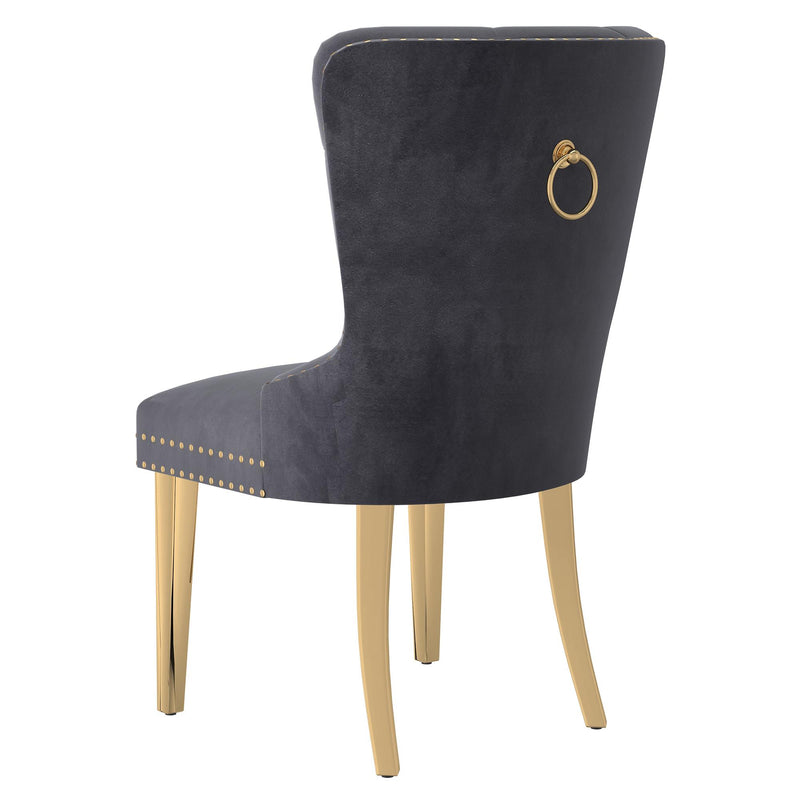 !nspire Mizal 202-629GRY Dining Chair - Grey and Gold IMAGE 3