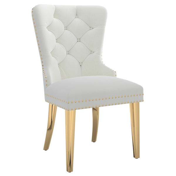 !nspire Mizal 202-629IV Dining Chair - Ivory and Gold IMAGE 1