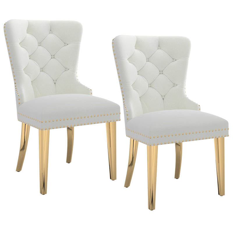 !nspire Mizal 202-629IV Dining Chair - Ivory and Gold IMAGE 7