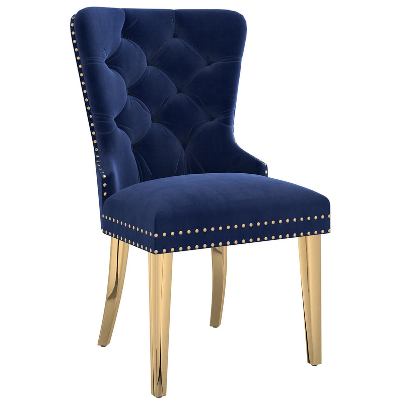 !nspire Mizal 202-629NAV Dining Chair - Navy and Gold IMAGE 1