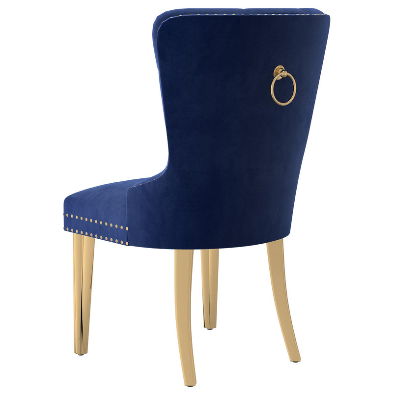 !nspire Mizal 202-629NAV Dining Chair - Navy and Gold IMAGE 3