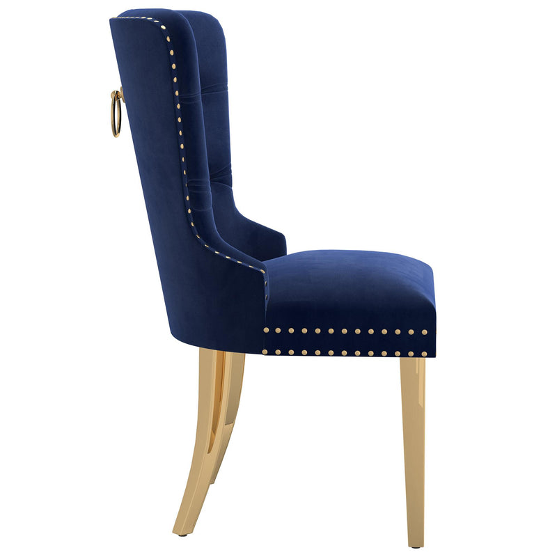 !nspire Mizal 202-629NAV Dining Chair - Navy and Gold IMAGE 4