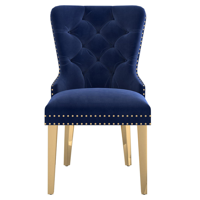 !nspire Mizal 202-629NAV Dining Chair - Navy and Gold IMAGE 5