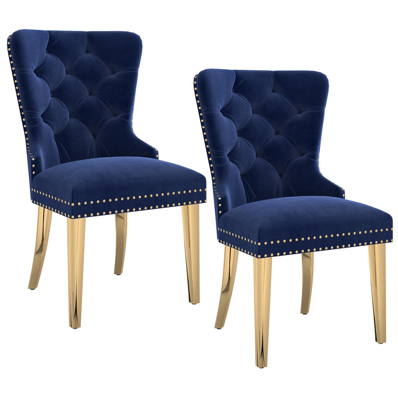 !nspire Mizal 202-629NAV Dining Chair - Navy and Gold IMAGE 7