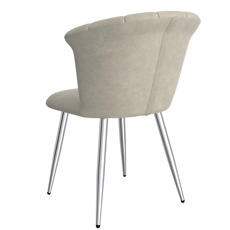 !nspire Orchid 202-651GY_CH Dining Chair - Grey and Chrome IMAGE 3