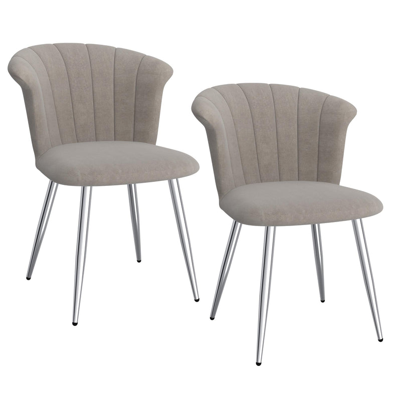 !nspire Orchid 202-651GY_CH Dining Chair - Grey and Chrome IMAGE 7