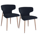 !nspire Akira 202-673BLK Dining Chair - Black and Aged Gold IMAGE 7