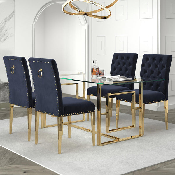 !nspire Eros/Azul 5 pc Dinette 207-482GL_600BKGL IMAGE 1