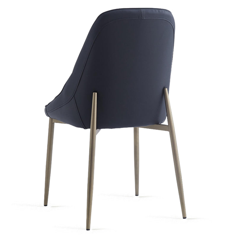 !nspire Cleo 202-636BK Dining Chair - Black and Aged Gold IMAGE 3