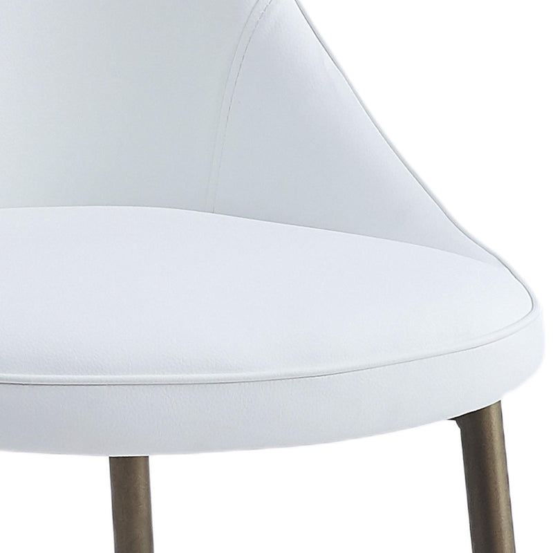 !nspire Cleo 202-636WT Dining Chair - White and Aged Gold IMAGE 6