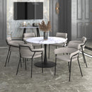 !nspire Zilo/Axel Large 7 pc Dining Set in Black with Grey Chair IMAGE 1