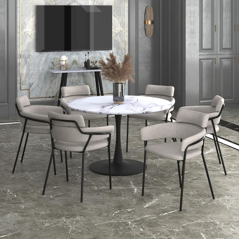 !nspire Zilo/Axel 7 pc Dinette 207-671BK_L_674GRY IMAGE 1