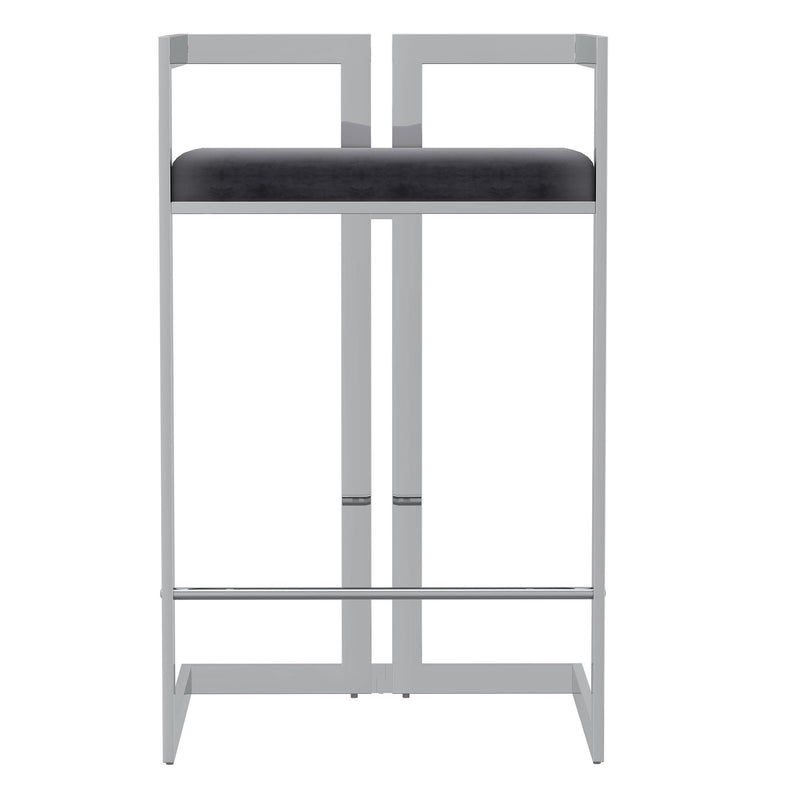 !nspire Cosmo 203-625GY_CH 26" Counter Stool - Grey and Silver IMAGE 4