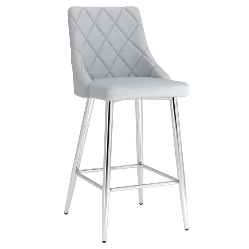 !nspire Devo 203-087LG 26" Counter Stool - Light Grey IMAGE 1