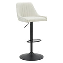 Worldwide Home Furnishings Kron 203-574BG Adjustable Height Air-Lift Swivel Stool - Beige Fabric IMAGE 1