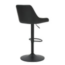 Worldwide Home Furnishings Kron 203-574PUBK Adjustable Height Air-Lift Swivel Stool - Black Faux Leather IMAGE 3