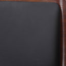 !nspire Hudson 203-582PUBK 26" Counter Stool with Swivel - Black Faux Leather and Walnut IMAGE 7