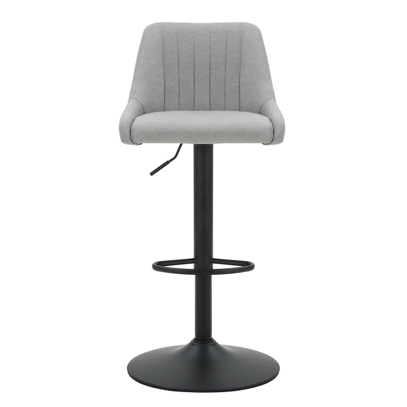 Worldwide Home Furnishings Kron 203-574GY Adjustable Height Air-Lift Swivel Stool - Grey Fabric IMAGE 5