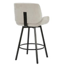 !nspire Fraser 203-667GY 26" Counter Stool with Swivel - Grey Fabric and Black IMAGE 3