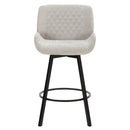 !nspire Fraser 203-667GY 26" Counter Stool with Swivel - Grey Fabric and Black IMAGE 5