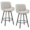 !nspire Fraser 203-667GY 26" Counter Stool with Swivel - Grey Fabric and Black IMAGE 7