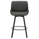 !nspire Fraser 203-667PUCH 26" Counter Stool with Swivel - Vintage Charcoal Faux Leather and Black IMAGE 5