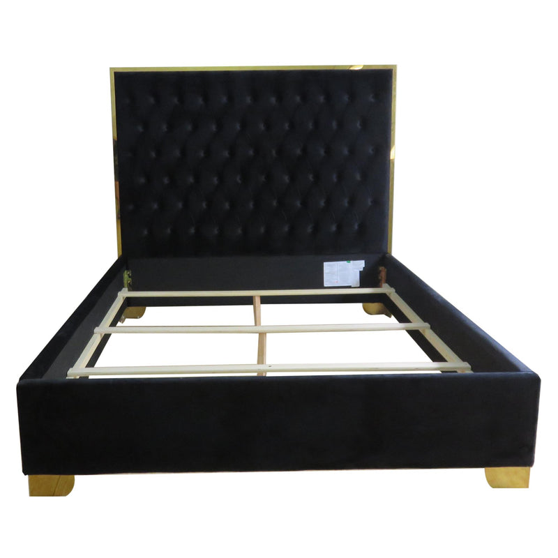 !nspire Lucille 101-596Q-BK_GL 60" Queen Bed - Black and Gold IMAGE 5