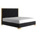 !nspire Lucille 101-596K-BK_GL 78" King Bed - Black and Gold IMAGE 1