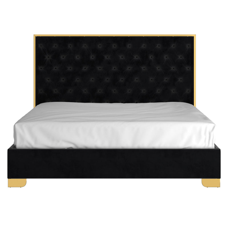 !nspire Lucille 101-596K-BK_GL 78" King Bed - Black and Gold IMAGE 4