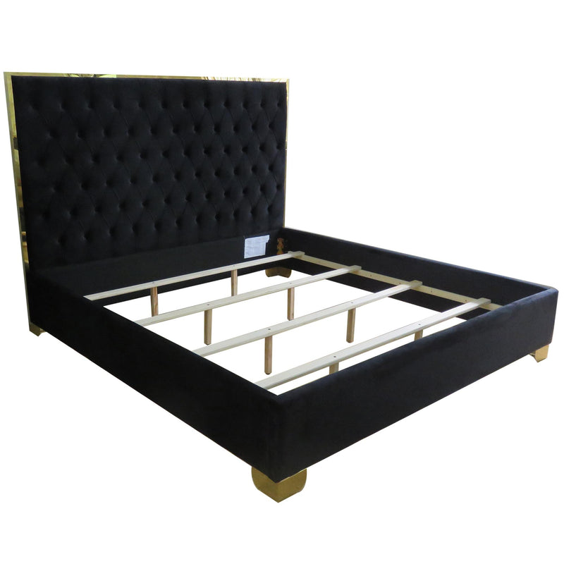 !nspire Lucille 101-596K-BK_GL 78" King Bed - Black and Gold IMAGE 5