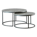  Coaster Furniture Lainey 736028 2-piece Round Faux Marble Nesting Coffee Table - Grey IMAGE 1