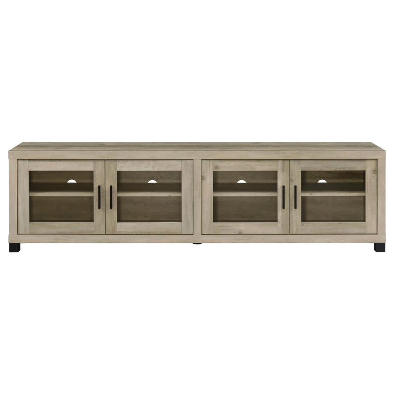 Coaster Furniture Sachin 736283 4-door Engineered Wood 79" TV Stand - Distressed Pine IMAGE 3