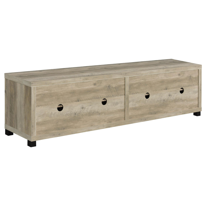Coaster Furniture Sachin 736283 4-door Engineered Wood 79" TV Stand - Distressed Pine IMAGE 6