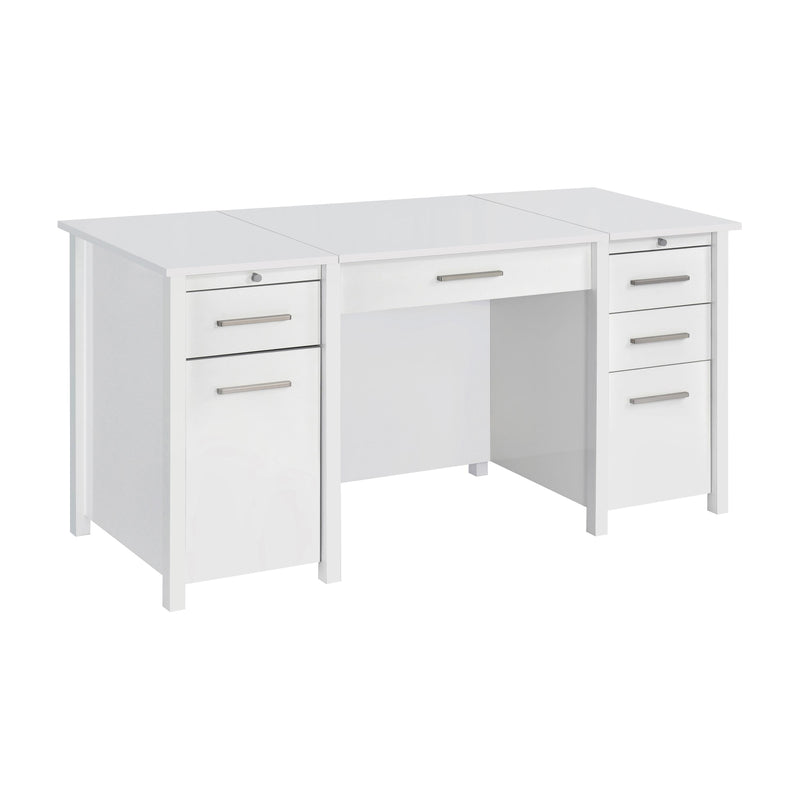 Coaster Furniture Dylan 801573 4-Drawer Lift Top Office Desk - White IMAGE 1